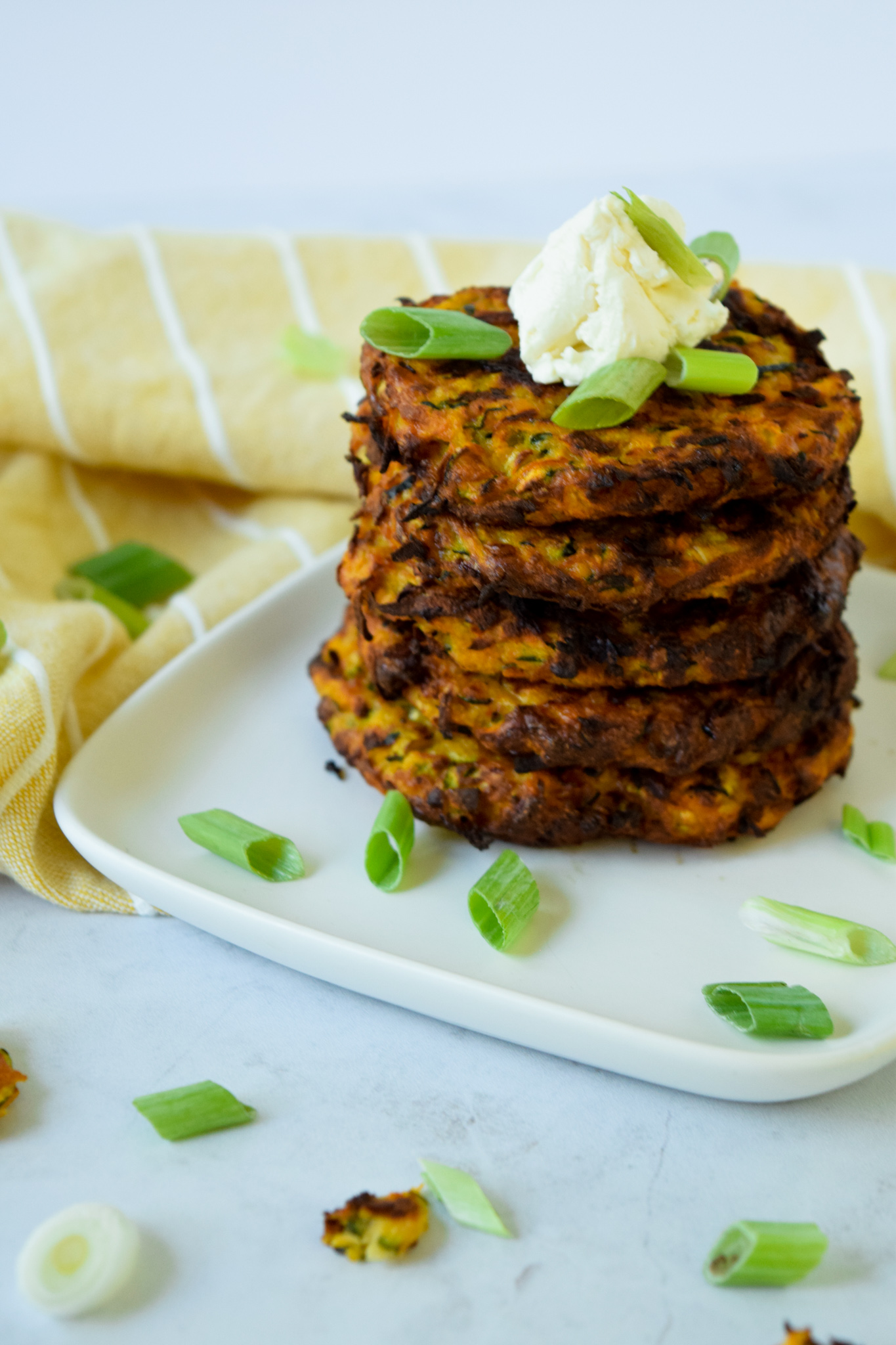 Air Fryer Zucchini & Sweet Potato Fritters